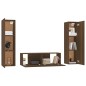 vidaXL 3-tlg. TV-Schrank-Set Braun Eichen-Optik Holzwerkstoff vidaXL 3-tlg. TV-Schrank-Set Braun Eichen-Optik Holzwerkstoff