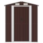 vidaXL Geräteschuppen Dunkelbraun 192x191x223 cm Verzinkter Stahl vidaXL Geräteschuppen Dunkelbraun 192x191x223 cm Verzinkter Stahl