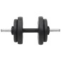vidaXL Langhantel und Kurzhantel mit Gewichten 60 kg vidaXL Langhantel und Kurzhantel mit Gewichten 60 kg