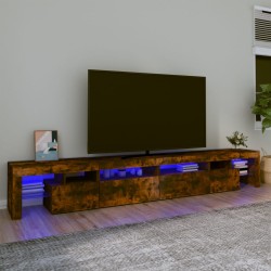 vidaXL TV-Schrank mit LED-Leuchten Räuchereiche 260x36,5x40 cm
