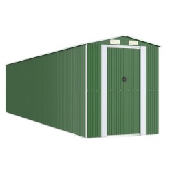 vidaXL Geräteschuppen Grün 192x938x223 cm Verzinkter Stahl