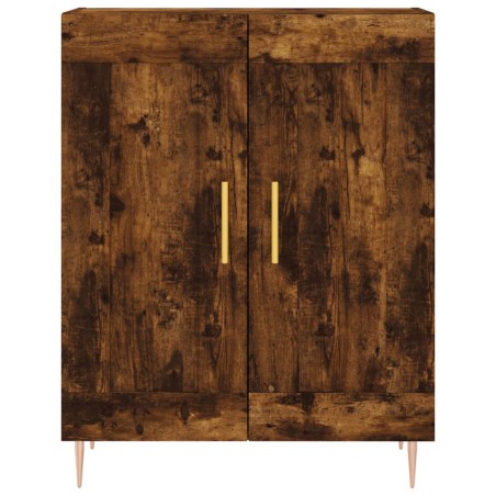 Highboard Räuchereiche 69,5x34x180 cm Holzwerkstoff