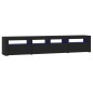 vidaXL TV-Schrank mit LED-Leuchten Schwarz 210x35x40 cm vidaXL TV-Schrank mit LED-Leuchten Schwarz 210x35x40 cm