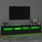 vidaXL TV-Schrank mit LED-Leuchten Schwarz 210x35x40 cm vidaXL TV-Schrank mit LED-Leuchten Schwarz 210x35x40 cm