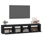 vidaXL TV-Schrank mit LED-Leuchten Schwarz 210x35x40 cm vidaXL TV-Schrank mit LED-Leuchten Schwarz 210x35x40 cm