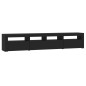 vidaXL TV-Schrank mit LED-Leuchten Schwarz 210x35x40 cm vidaXL TV-Schrank mit LED-Leuchten Schwarz 210x35x40 cm