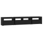 vidaXL TV-Schrank mit LED-Leuchten Schwarz 210x35x40 cm vidaXL TV-Schrank mit LED-Leuchten Schwarz 210x35x40 cm