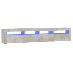 vidaXL TV-Schrank mit LED-Leuchten Betongrau 210x35x40 cm