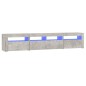 vidaXL TV-Schrank mit LED-Leuchten Betongrau 210x35x40 cm vidaXL TV-Schrank mit LED-Leuchten Betongrau 210x35x40 cm