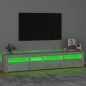 vidaXL TV-Schrank mit LED-Leuchten Betongrau 210x35x40 cm vidaXL TV-Schrank mit LED-Leuchten Betongrau 210x35x40 cm