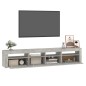 vidaXL TV-Schrank mit LED-Leuchten Betongrau 210x35x40 cm vidaXL TV-Schrank mit LED-Leuchten Betongrau 210x35x40 cm