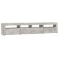 vidaXL TV-Schrank mit LED-Leuchten Betongrau 210x35x40 cm vidaXL TV-Schrank mit LED-Leuchten Betongrau 210x35x40 cm