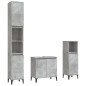 vidaXL 3-tlg. Badmöbel-Set Betongrau Holzwerkstoff vidaXL 3-tlg. Badmöbel-Set Betongrau Holzwerkstoff