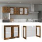 vidaXL Hängeschrank Glas Räuchereiche 80x31x60 cm Holzwerkstoff vidaXL Hängeschrank Glas Räuchereiche 80x31x60 cm Holzwerkstoff