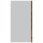 vidaXL Hängeschrank Glas Räuchereiche 80x31x60 cm Holzwerkstoff vidaXL Hängeschrank Glas Räuchereiche 80x31x60 cm Holzwerkstoff