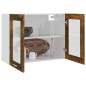 vidaXL Hängeschrank Glas Räuchereiche 80x31x60 cm Holzwerkstoff vidaXL Hängeschrank Glas Räuchereiche 80x31x60 cm Holzwerkstoff