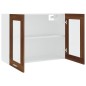 vidaXL Hängeschrank Glas Braun Eichen-Optik 80x31x60 cm Holzwerkstoff vidaXL Hängeschrank Glas Braun Eichen-Optik 80x31x60 cm Holzwerkstoff