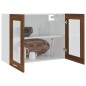 vidaXL Hängeschrank Glas Braun Eichen-Optik 80x31x60 cm Holzwerkstoff vidaXL Hängeschrank Glas Braun Eichen-Optik 80x31x60 cm Holzwerkstoff