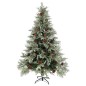 vidaXL Weihnachtsbaum mit Beleuchtung und Kiefernzapfen 150 cm PVC&PE vidaXL Weihnachtsbaum mit Beleuchtung und Kiefernzapfen 150 cm PVC&PE