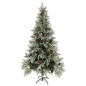 vidaXL Weihnachtsbaum mit Beleuchtung und Kiefernzapfen 225 cm PVC&PE vidaXL Weihnachtsbaum mit Beleuchtung und Kiefernzapfen 225 cm PVC&PE