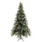 vidaXL Weihnachtsbaum mit Beleuchtung und Kiefernzapfen 225 cm PVC&PE vidaXL Weihnachtsbaum mit Beleuchtung und Kiefernzapfen 225 cm PVC&PE