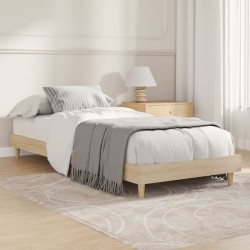 vidaXL Bettgestell Sonoma-Eiche 75x190 cm Holzwerkstoff