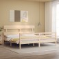 vidaXL Massivholzbett mit Kopfteil 200x200 cm vidaXL Massivholzbett mit Kopfteil 200x200 cm