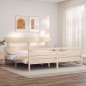 vidaXL Massivholzbett mit Kopfteil 200x200 cm vidaXL Massivholzbett mit Kopfteil 200x200 cm