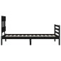 vidaXL Massivholzbett mit Kopfteil Schwarz 90x200 cm vidaXL Massivholzbett mit Kopfteil Schwarz 90x200 cm