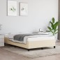 Bettgestell Creme 120x200 cm Stoff Bettgestell Creme 120x200 cm Stoff
