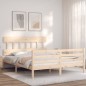 vidaXL Massivholzbett mit Kopfteil 160x200 cm vidaXL Massivholzbett mit Kopfteil 160x200 cm