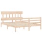 vidaXL Massivholzbett mit Kopfteil 160x200 cm vidaXL Massivholzbett mit Kopfteil 160x200 cm