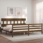 vidaXL Massivholzbett mit Kopfteil Honigbraun 200x200 cm vidaXL Massivholzbett mit Kopfteil Honigbraun 200x200 cm