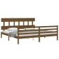 vidaXL Massivholzbett mit Kopfteil Honigbraun 200x200 cm vidaXL Massivholzbett mit Kopfteil Honigbraun 200x200 cm