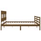 vidaXL Massivholzbett mit Kopfteil Honigbraun 200x200 cm vidaXL Massivholzbett mit Kopfteil Honigbraun 200x200 cm