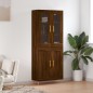 Highboard Braun Eichen-Optik 69,5x34x180 cm Holzwerkstoff Highboard Braun Eichen-Optik 69,5x34x180 cm Holzwerkstoff