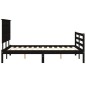vidaXL Massivholzbett mit Kopfteil Schwarz 120x200 cm vidaXL Massivholzbett mit Kopfteil Schwarz 120x200 cm