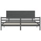 vidaXL Massivholzbett mit Kopfteil Grau 200x200 cm vidaXL Massivholzbett mit Kopfteil Grau 200x200 cm