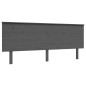 vidaXL Massivholzbett mit Kopfteil Grau 200x200 cm vidaXL Massivholzbett mit Kopfteil Grau 200x200 cm