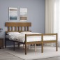 vidaXL Massivholzbett mit Kopfteil Honigbraun 140x190 cm vidaXL Massivholzbett mit Kopfteil Honigbraun 140x190 cm