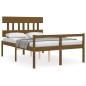 vidaXL Massivholzbett mit Kopfteil Honigbraun 140x190 cm vidaXL Massivholzbett mit Kopfteil Honigbraun 140x190 cm