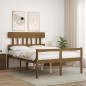vidaXL Massivholzbett mit Kopfteil Honigbraun 140x190 cm vidaXL Massivholzbett mit Kopfteil Honigbraun 140x190 cm
