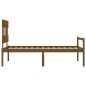 vidaXL Massivholzbett mit Kopfteil Honigbraun 100x200 cm vidaXL Massivholzbett mit Kopfteil Honigbraun 100x200 cm