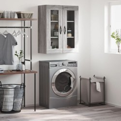 vidaXL Wandschrank Grau Sonoma 69,5x34x90 cm Holzwerkstoff