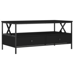 vidaXL Couchtisch Schwarz 100x51x45 cm Holzwerkstoff