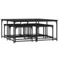 vidaXL Satztische 5 Stk. Schwarz Holzwerkstoff vidaXL Satztische 5 Stk. Schwarz Holzwerkstoff