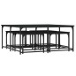 vidaXL Satztische 5 Stk. Schwarz Holzwerkstoff vidaXL Satztische 5 Stk. Schwarz Holzwerkstoff