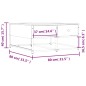 vidaXL Couchtisch Grau Sonoma 80x80x40 cm Holzwerkstoff vidaXL Couchtisch Grau Sonoma 80x80x40 cm Holzwerkstoff