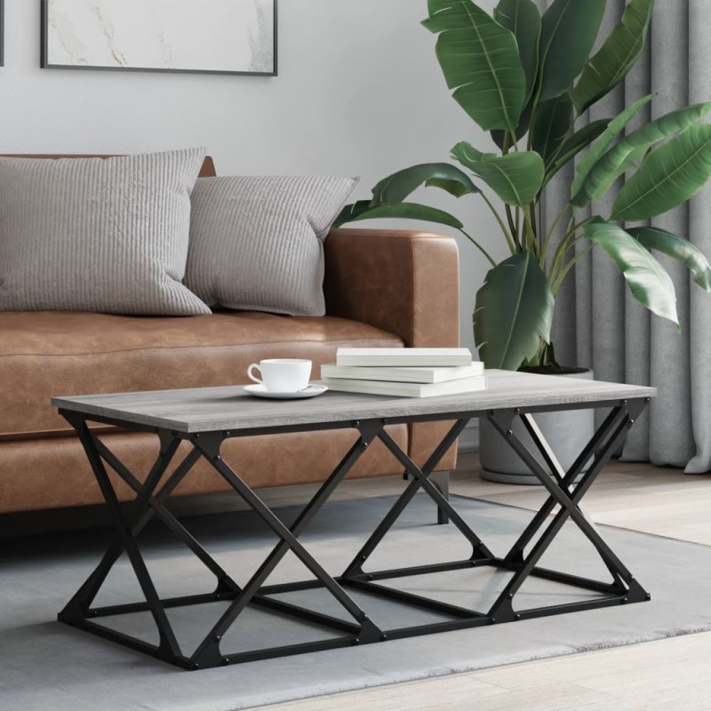 vidaXL Couchtisch Grau Sonoma 100x49x40 cm Holzwerkstoff vidaXL Couchtisch Grau Sonoma 100x49x40 cm Holzwerkstoff