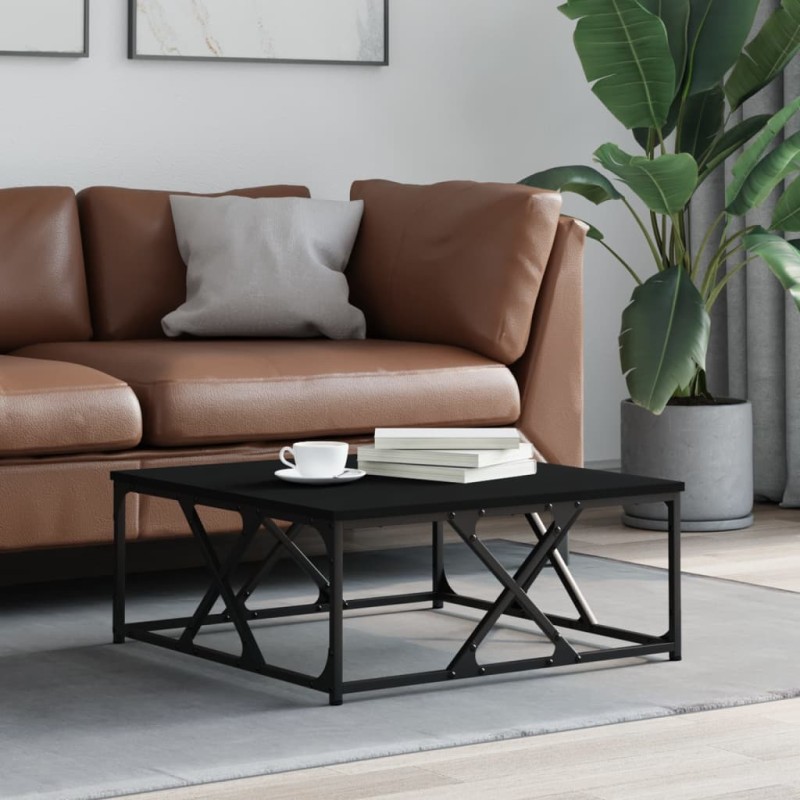 vidaXL Couchtisch Schwarz 70x70x30 cm Holzwerkstoff vidaXL Couchtisch Schwarz 70x70x30 cm Holzwerkstoff